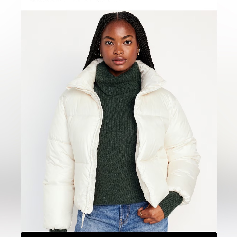 New with tags! Old Navy Quilted Puffer Jacket - Creme De La Crème Size 3X